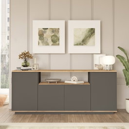Hanah Home Consola FR15-AA Pino Atlántico y Antracita